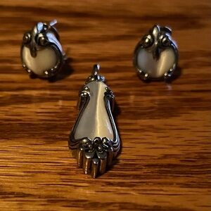 Pendant and Pierced Earrings